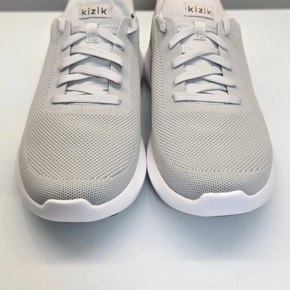 Kizik Athens Sneakers Mens 10 Womens 11.5 Wide Slate Grey Hands Free Step In NIB